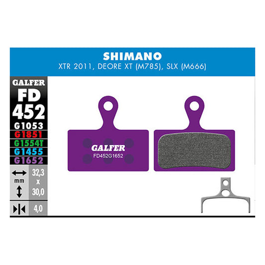 Pastillas GALFER Shimano 2 pistones moradas