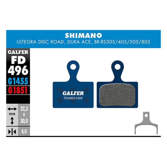 Pastillas Galfer Shimano XTR carretera 2 pistones azules