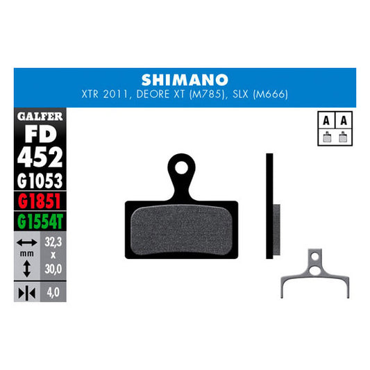 Pastillas GALFER Shimano 2 pistones negras