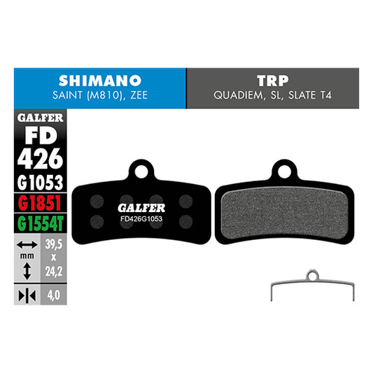 Pastillas GALFER Shimano 4 pistones negras