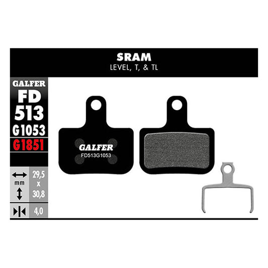 Pastillas Galfer Sram 2 pistones negras